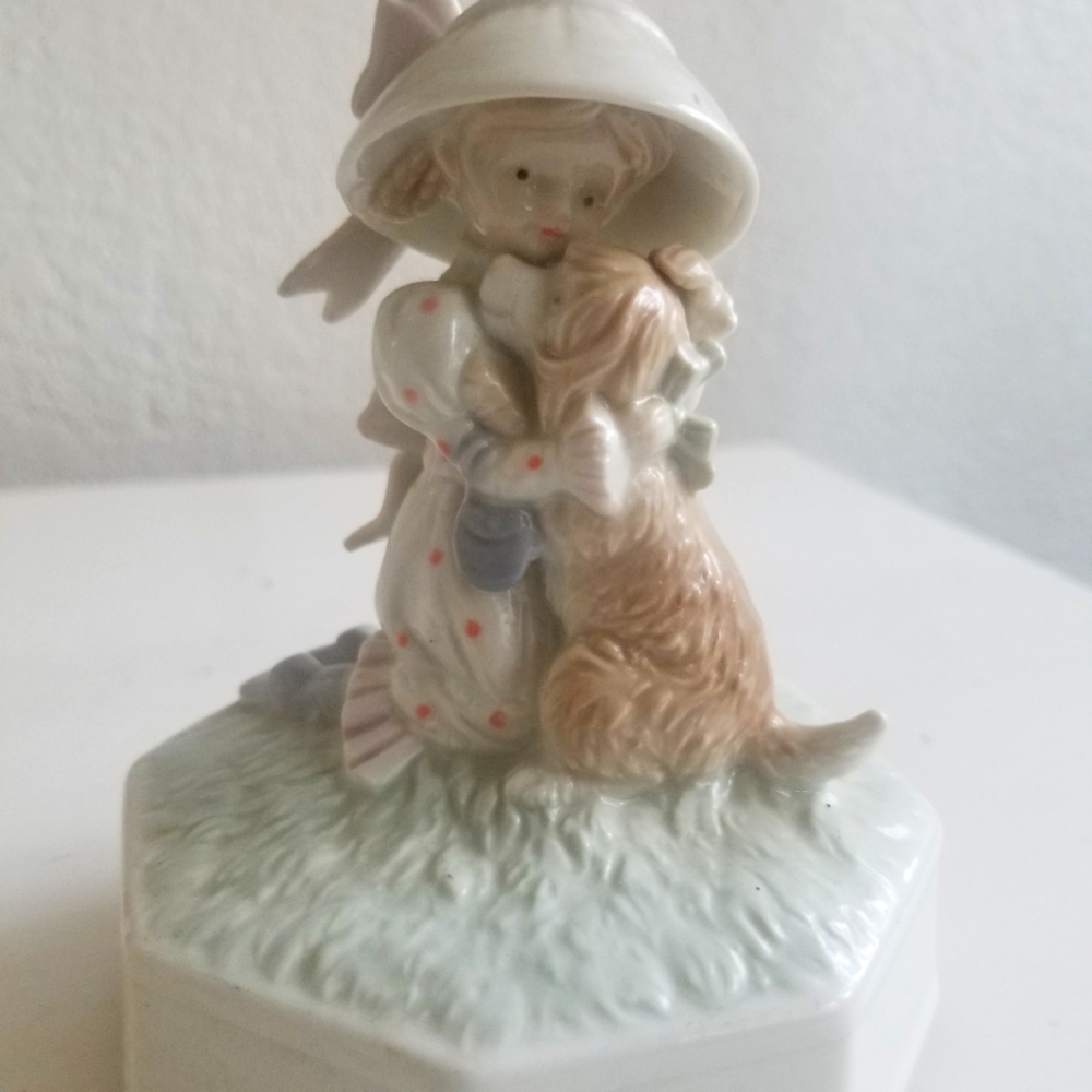 Gibson Greetings Musical Figurine Girl with Dog